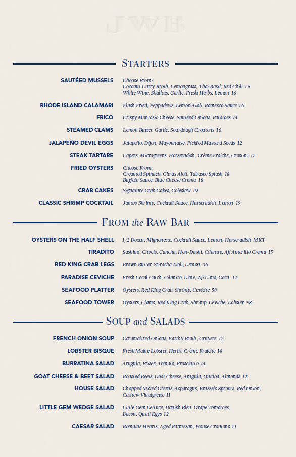 JWB Prime Steak and Seafood at Margaritaville Hollywood Beach Resort Hollywood, FL 33019