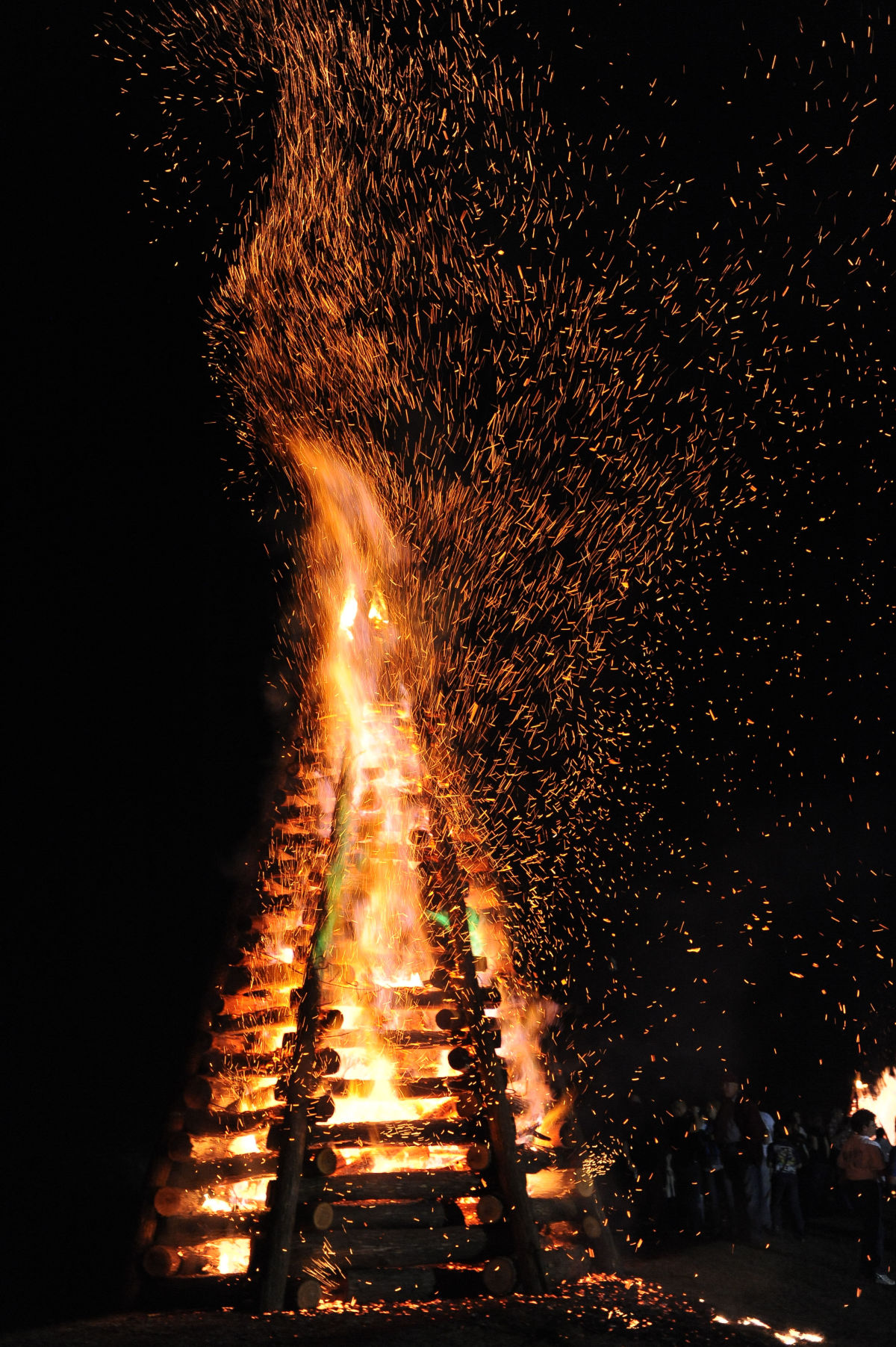 Christmas Eve Bonfires on the Levee