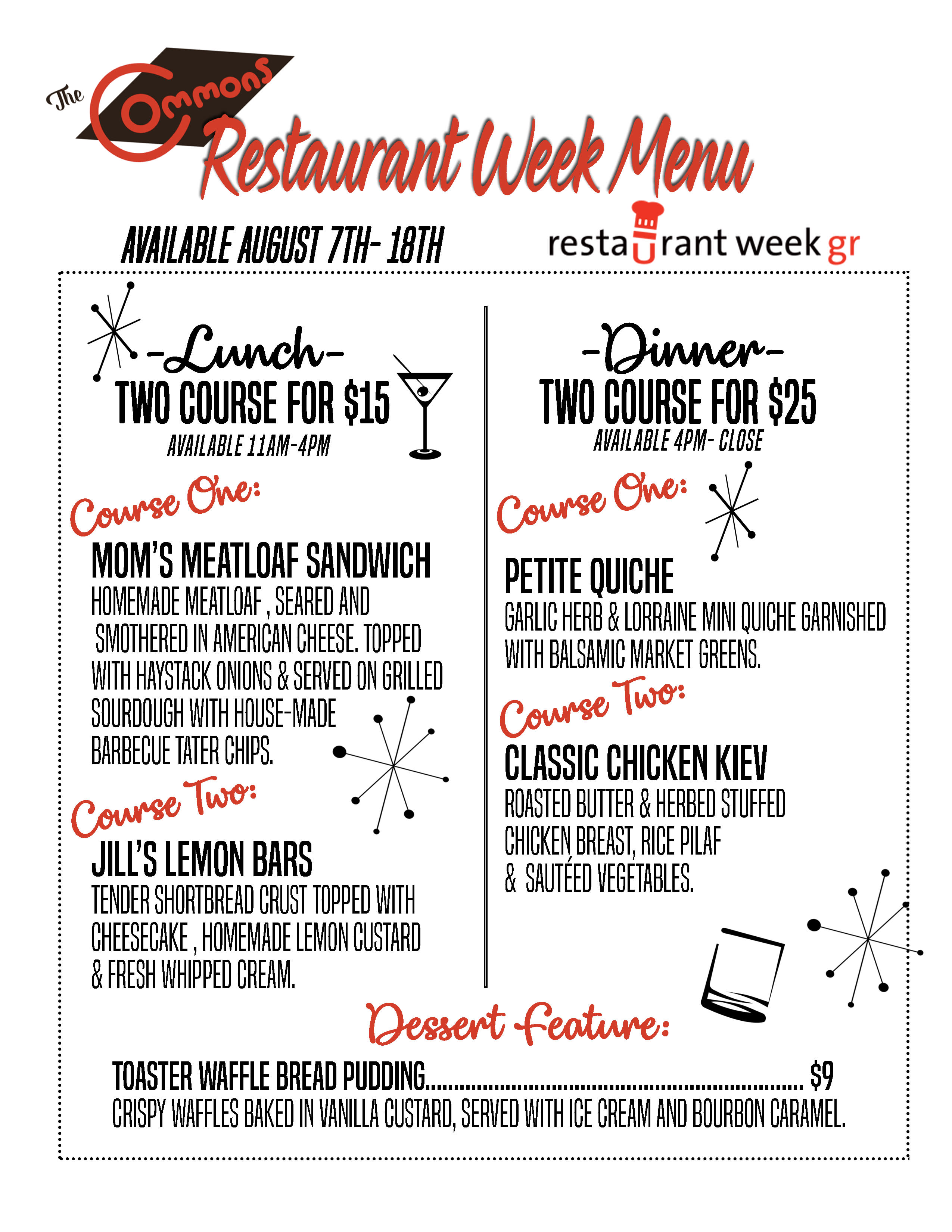 Restaurant Week Grand Rapids August 7 18 Grand Rapids, MI Menuism