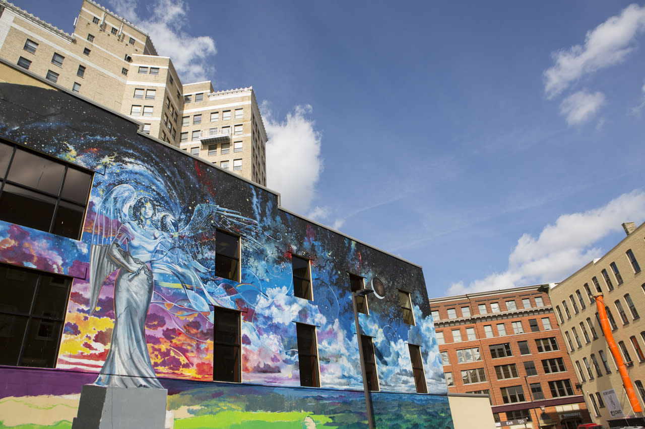 Mural At Monroe Center Arts In Grand Rapids Mi North Side Of Monroe Center Across From Rosa Parks Circle