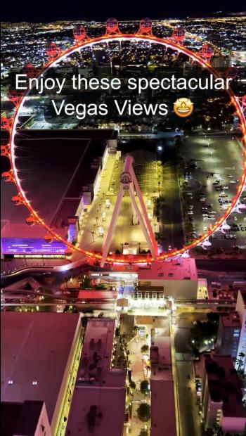 Couple Enjoying Las Vegas Nightlife Stock Photo - Download Image