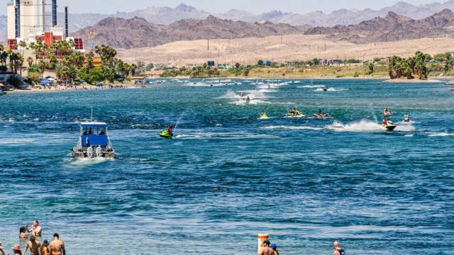 Jet Skis on the Colorado River near Harrah's Laughlin Beach Resort & Casino