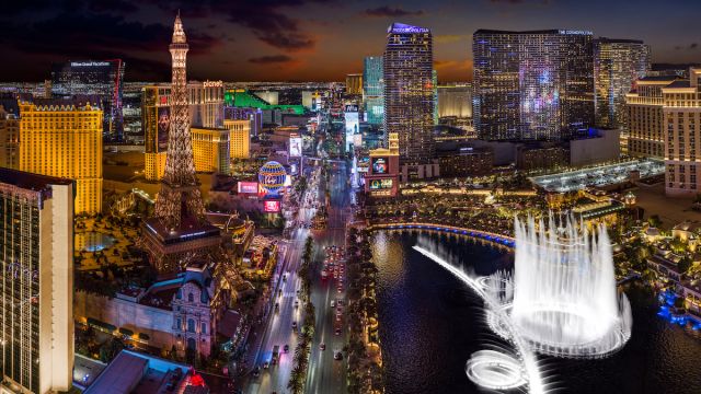 See the unbelievable views of the Las Vegas strip at night.