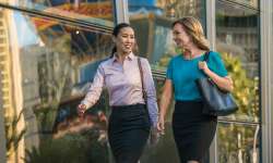 Business Women Walking on the Strip