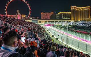F1 LV Grand Prix Crowd in stands.