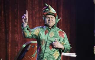 Piff the Magic Dragon in his colorful costume.