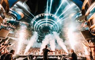 Famous DJ Martin Garrix plays a set to an excited crowd at OMNIA Nightclub.