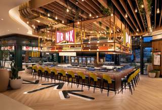 Wide shot of DRNK bar in Durango Casino & Resort. PHOTO CREDIT: Clint Jenkins