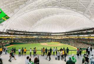 A's Ballpark balcony