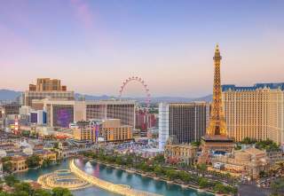 The gorgeous aerial view of the Las Vegas strip.