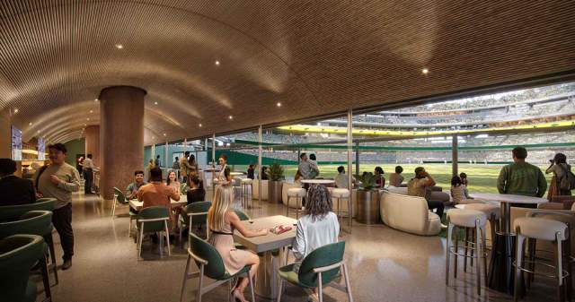 A's Ballpark club view