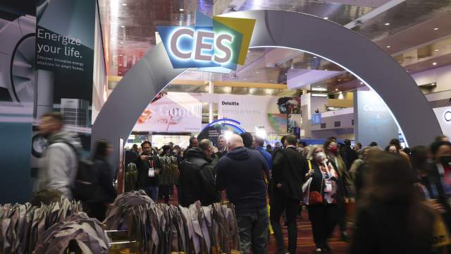 Exhibit floor at CES Las Vegas.