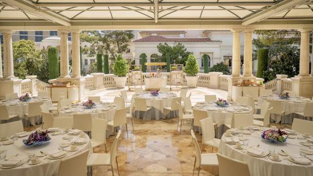 Outdoor venue space at Bellagio