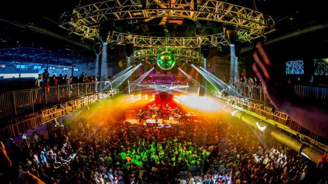 A lively ad exciting concert happening at the Brooklyn Bowl.