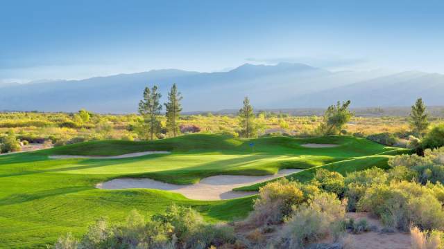 The rolling green hills at the the beautiful CasaBlanca Golf Course.