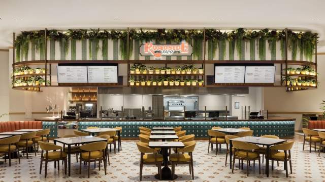 View of the food court area at Roadside Taco at Promenade Fontainebleau Las Vegas. PHOTO CREDIT CONNIE ZHOU