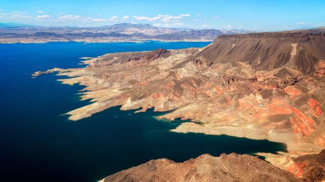 A beautiful aerial view of Lake Mead.