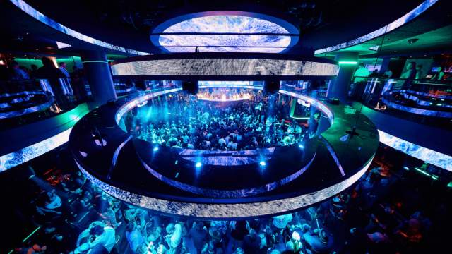 Top floor overlooking crowd at LIV Nightclub