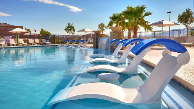 Take a dip into the crystal clear waters of the poolside at Holiday Inn Express and Suites – Mesquite.