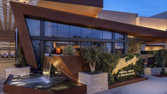 Beautiful view of exterior entrance of Nicco's Prime Cuts and & Fresh Fish at Durango Casino & Resort. PHOTO CREDIT: Clint Jenkins