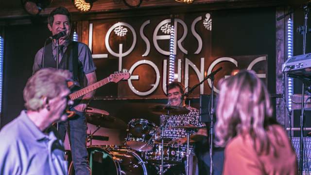 Some people dancing at Losers’ Lounge at Don Laughlin’s Riverside Resort Hotel and Casino.