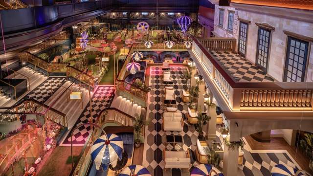 The interior of Swingers Crazy Golf at Mandalay Bay Resort & Casino in Las Vegas.