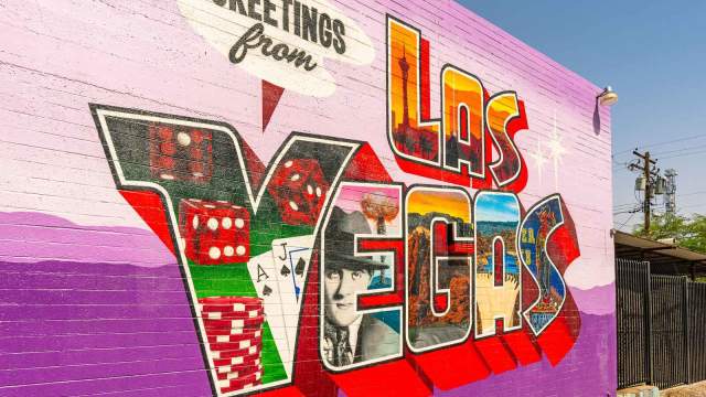 Las Vegas Postcard mural