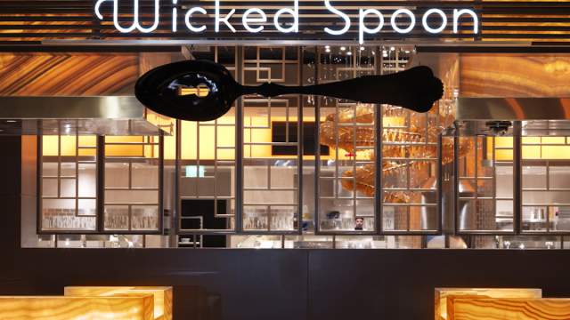 The front sign of Wicked Spoon buffet at the Cosmopolitan of Las Vegas.