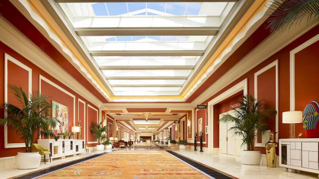 Bask in the tons of sunlight with the gorgeous skylights at the convention space within Wynn in Las Vegas. PHOTO CREDIT: Barbara Kraft