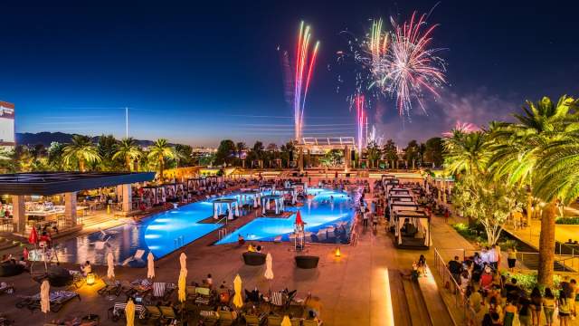 Fireworks at the M Resort Pool