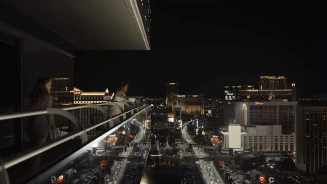 F1: The Movie Cosmopolitan balcony scene