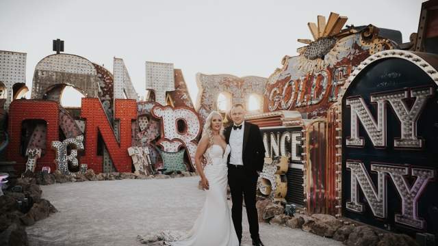 Weddings: Neon Boneyard at The Neon Museum