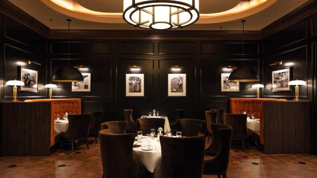 A beautifully renovated interior dining area of Gregory's Mesquite Grill.