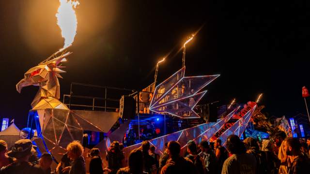 A group of people have a great time at EDC 2024 in Las Vegas, Nevada.
