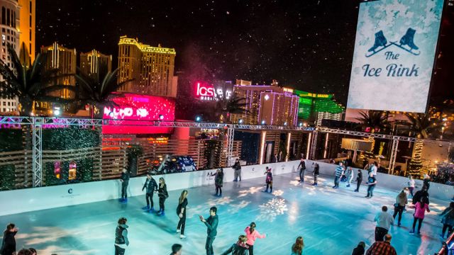 Ice skate and have a merry time at the Ice Rink at The Cosmopolitan in Las Vegas!