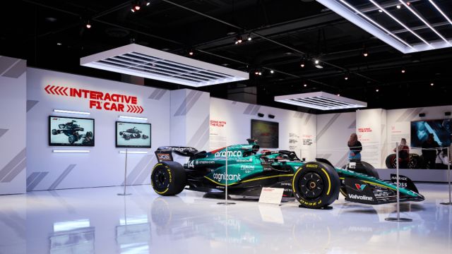 Interactive F1 car on display in promotion of F1 Las Vegas