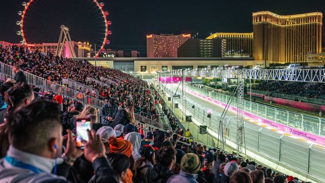 F1 LV Grand Prix Crowd in stands.
