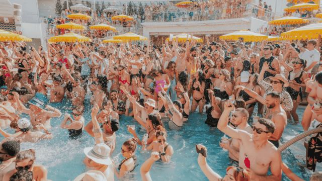 People partying at LIV Beach Club