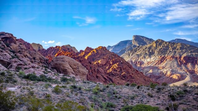 Experience the gorgeous landscape of Red Rock Canyon in Nevada.