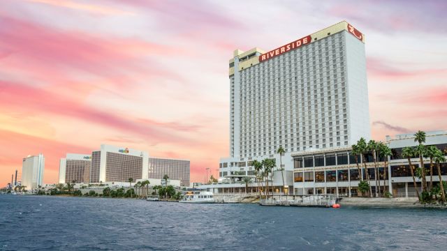 Check out Aquarius & Riverside Resort; both have a stunning view of the Colorado River in Laughlin.