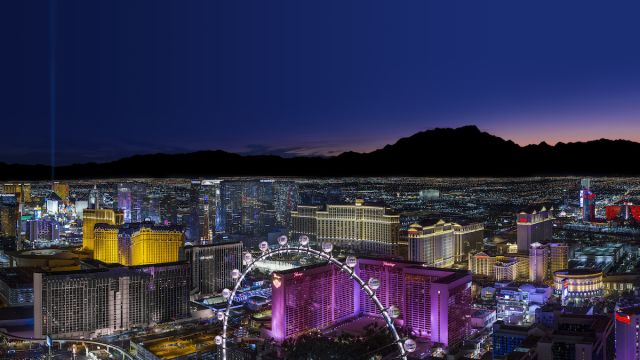 See the unbelievable views of the Las Vegas strip at night.