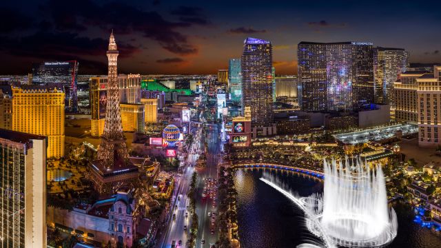 See the unbelievable views of the Las Vegas strip at night.