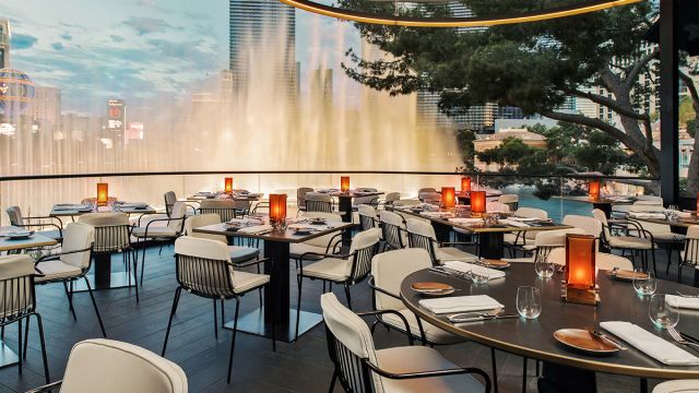 View of the inside of Spago restaurant in Las Vegas
