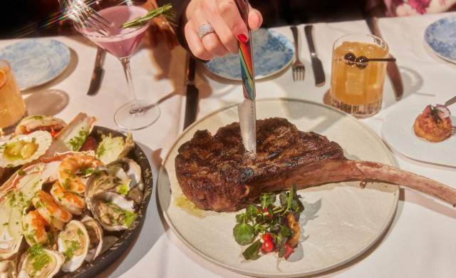 An amazing and delicious spread of steak and seafood in Las Vegas.