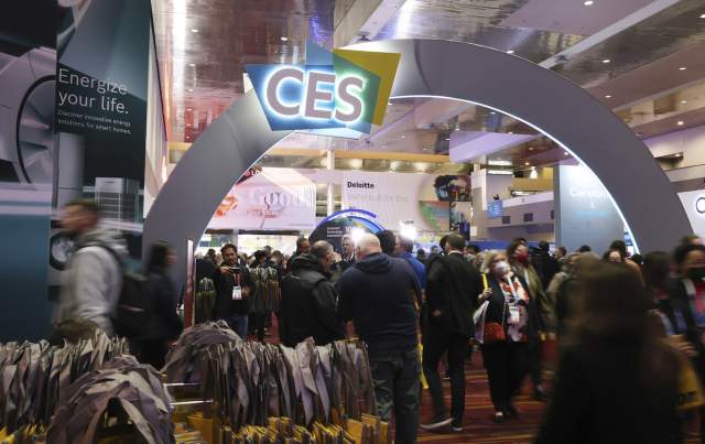 Exhibit floor at CES Las Vegas.