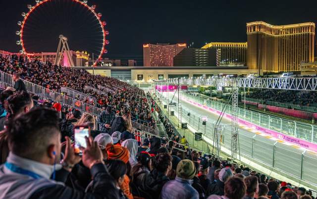 F1 LV Grand Prix Crowd in stands.