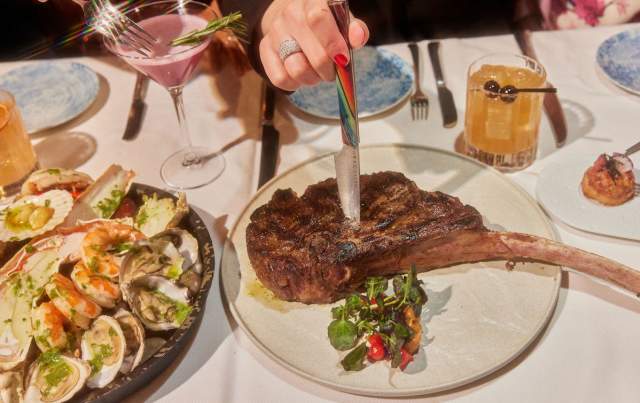 An amazing and delicious spread of steak and seafood in Las Vegas.