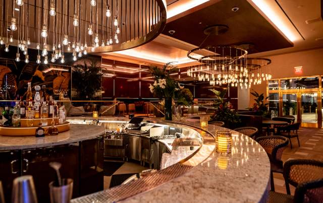 Sit down and enjoy a luxurious meeting space at the Azilo Ultra Lounge inside of SAHARA in Las Vegas.