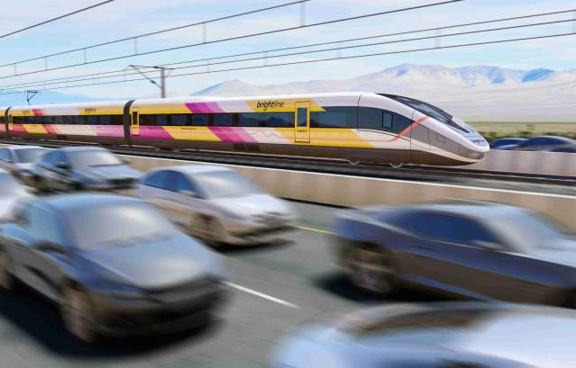 Brightline West train