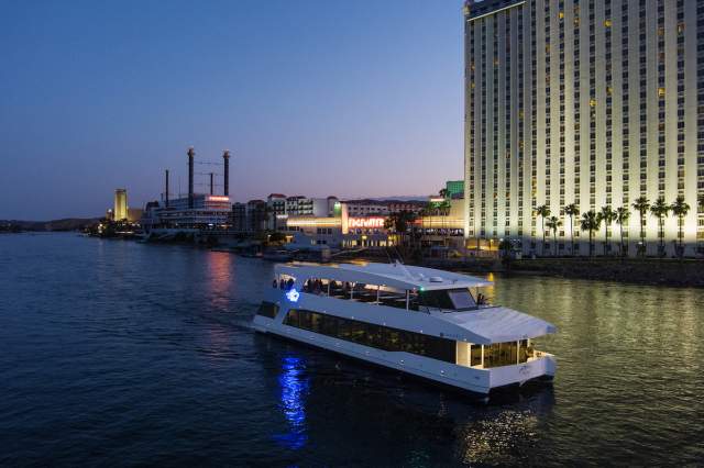 A night river cruise on the Grand Celebration in Laughlin.